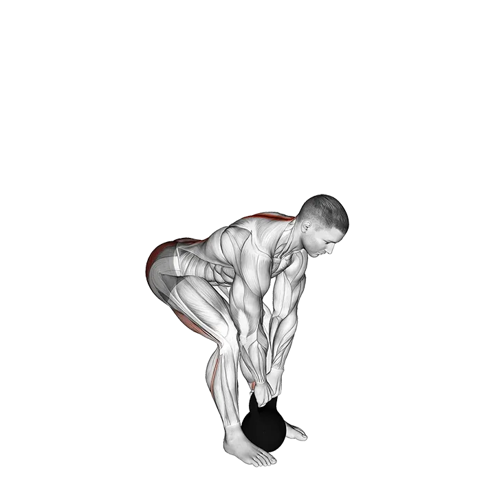 Kettlebell Good Morning exercise animation (Male)
