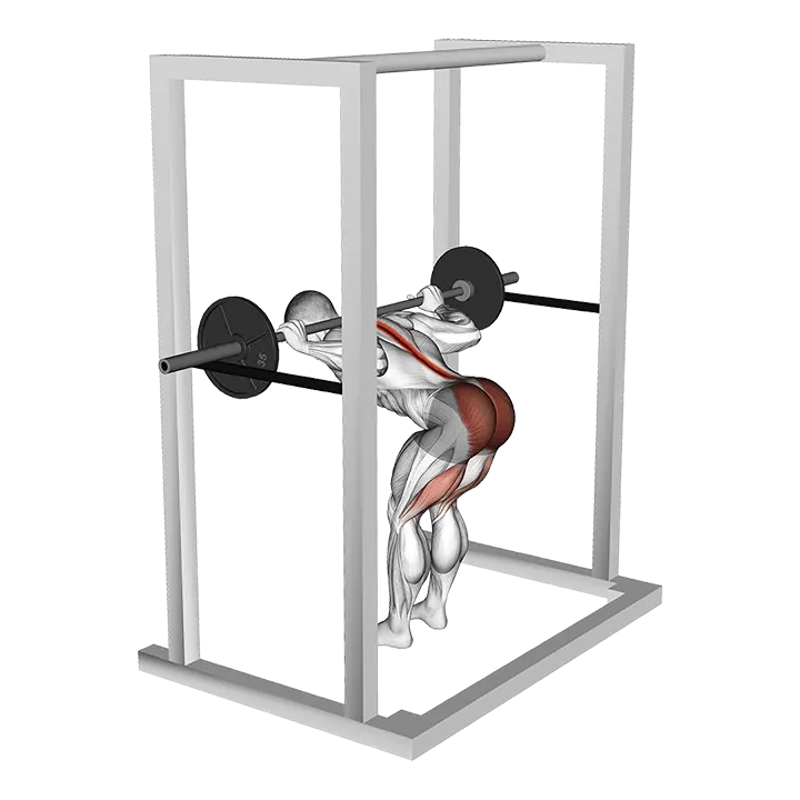 Barbell Pin Good Morning exercise animation (Male)