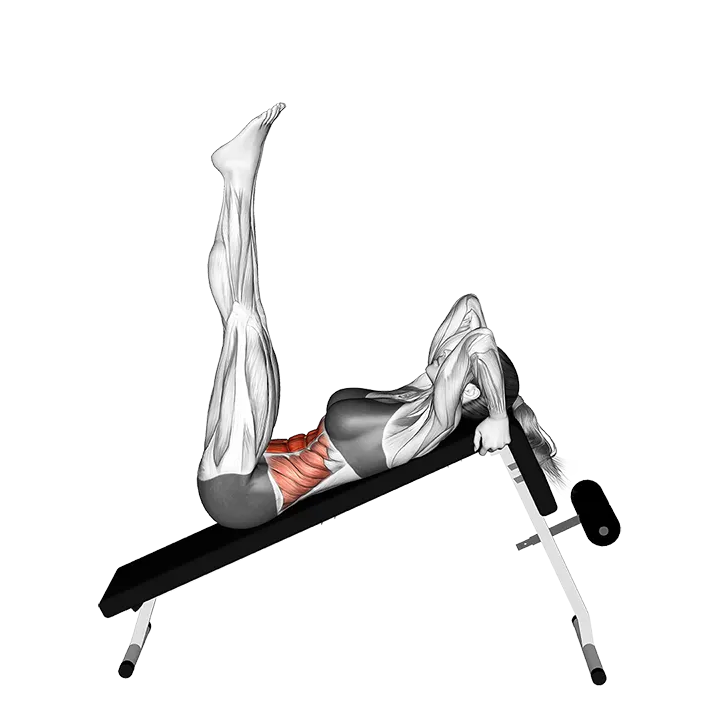 Lying Incline Hip Raise exercise animation (Female)