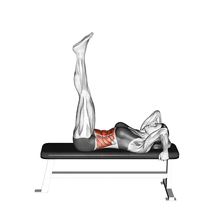 Lying Flat Hip Raise exercise animation (Female)