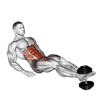 Weighted Seated Leg Raise on Floor