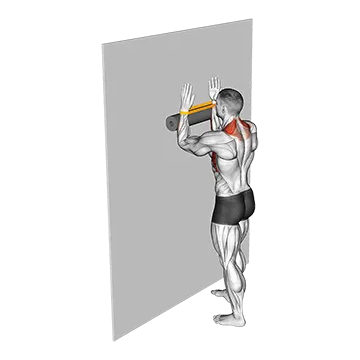 Resistance Band Serratus Wall Slide with Foam Roll