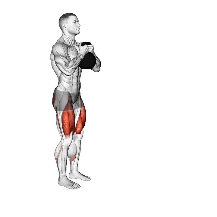 Kettlebell Lunge with Twist exercise animation (Male)