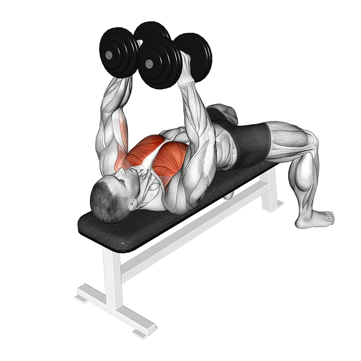 Dumbbell Single Arm Alternate Fly exercise animation (Male)