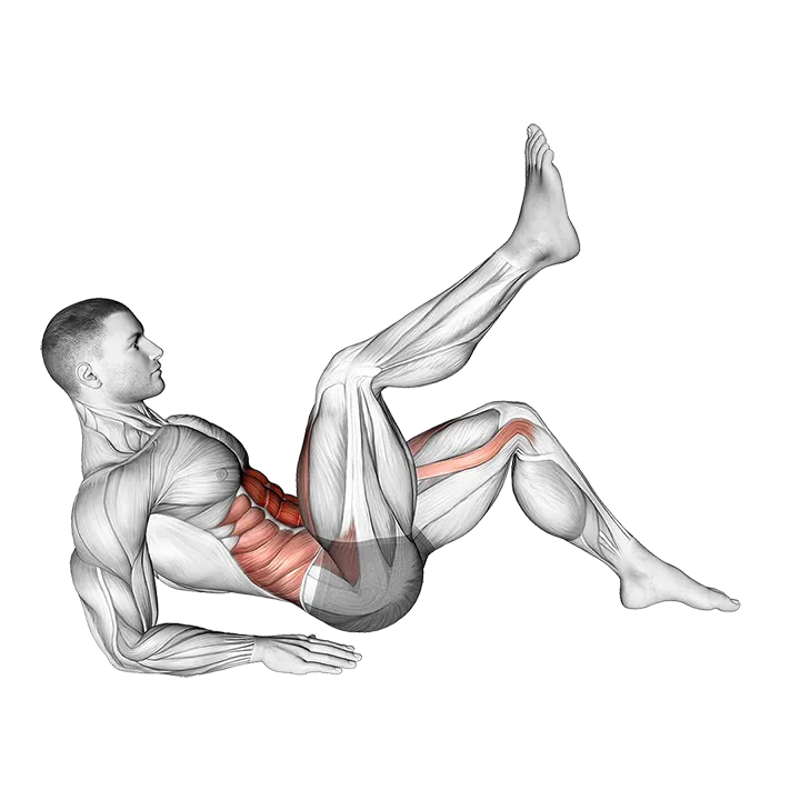 Alternate Toe Tap Leg Lift exercise animation (Male)