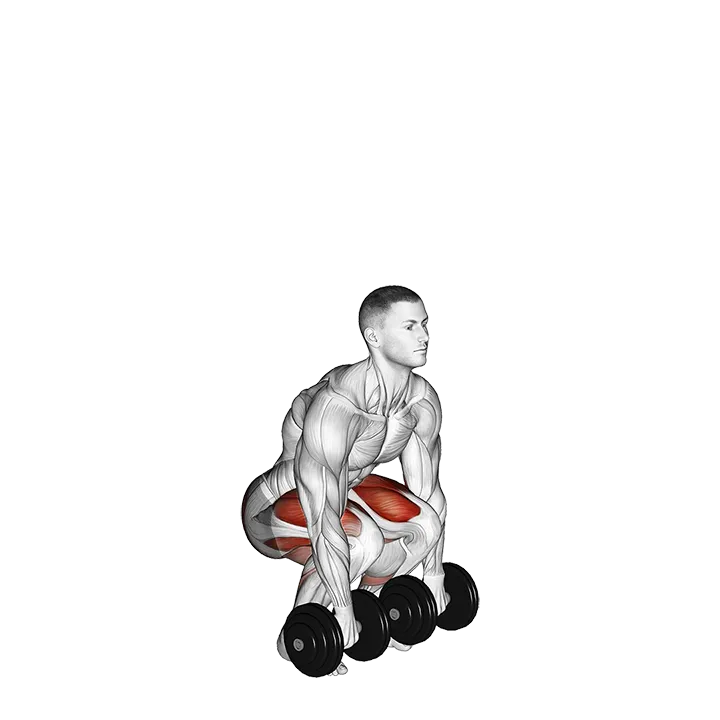Dumbbell Deadlift (VERSION 2) exercise animation (Male)