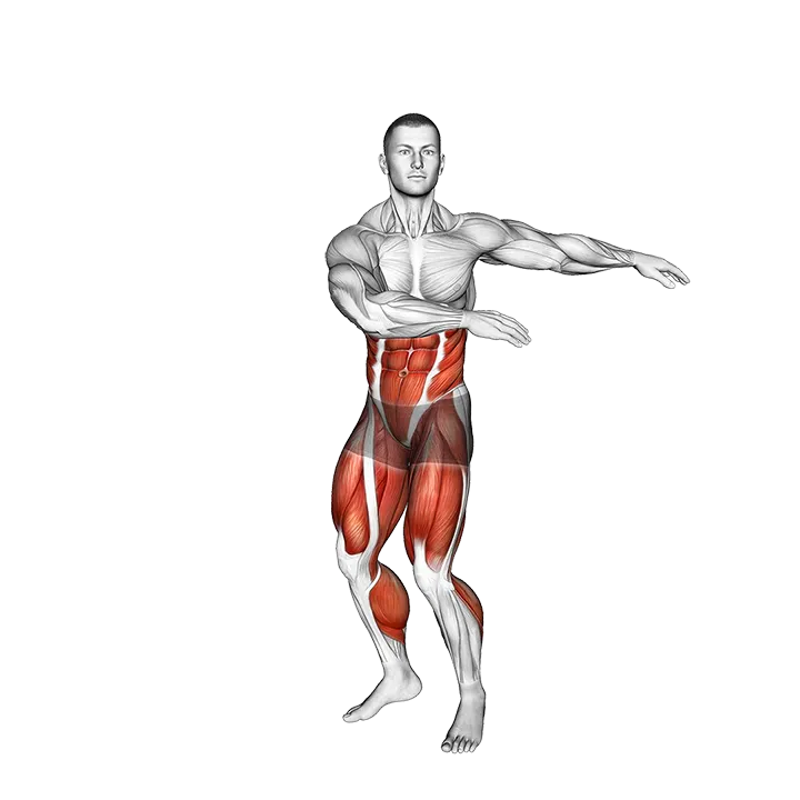 Side Jump Twist exercise animation (Male)