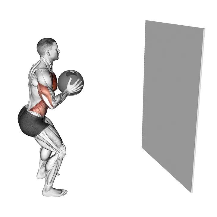 Medicine Ball Chest Pass against Wall exercise animation (Male)