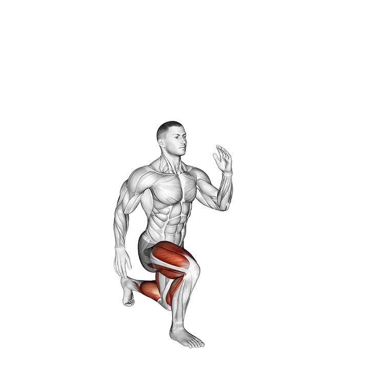 Jumping Single Leg Lunge exercise animation (Male)