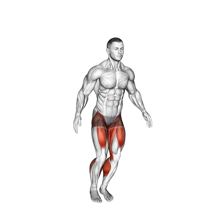 Side to Side Hop exercise animation (Male)