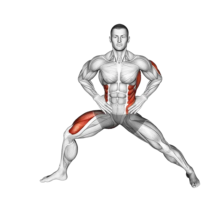 Extended Side Angle Yoga Pose exercise animation (Male)