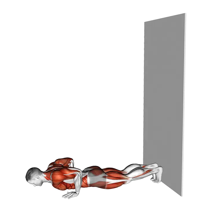 Wall Walks exercise animation (Male)