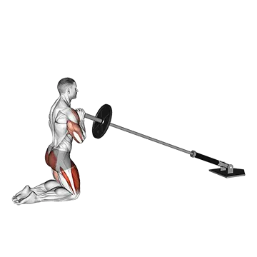 Landmine Kneeling Thruster Press
