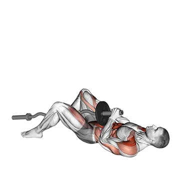 EZ-Bar Shoulder Press Sit-up