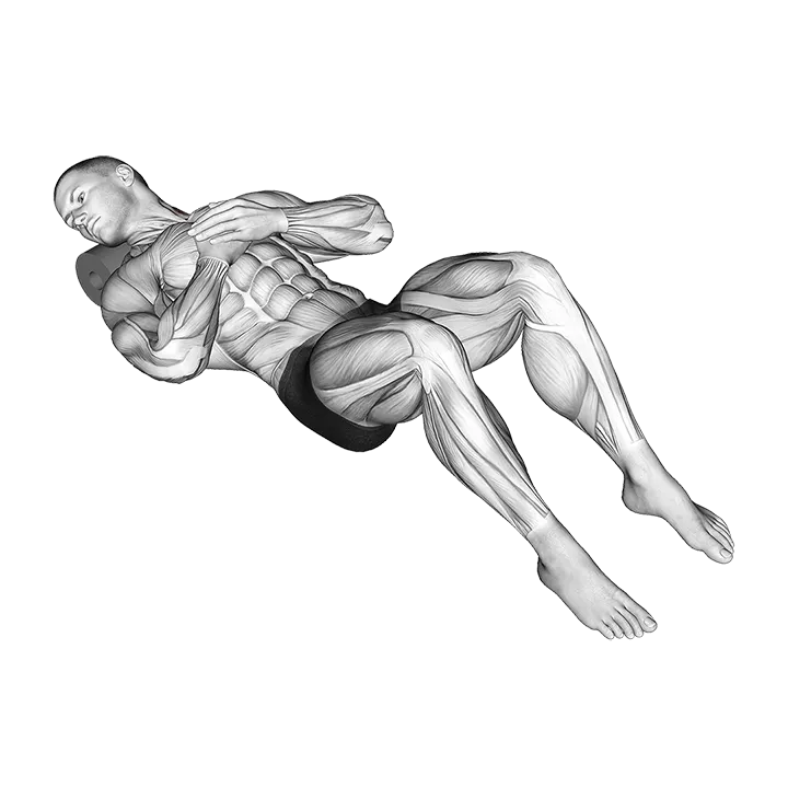 Roll Neck Rotation Lying on Floor exercise animation (Hombre)