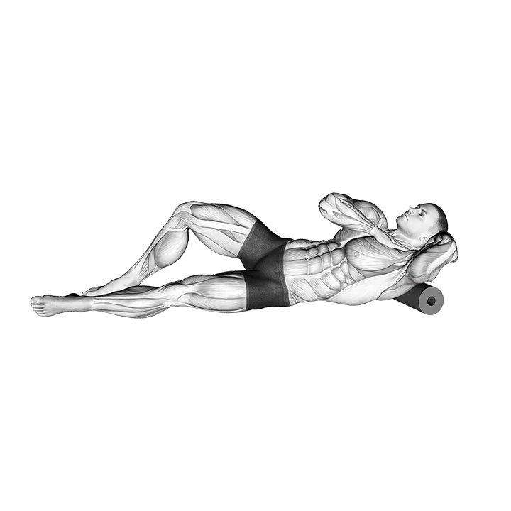 Roll Posterior Shoulder Lying on Floor exercise animation (Male)