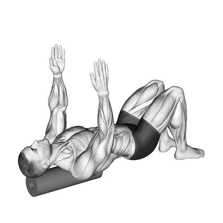 Roll Shoulder Blade Reach Lying on Floor exercise animation (Male)