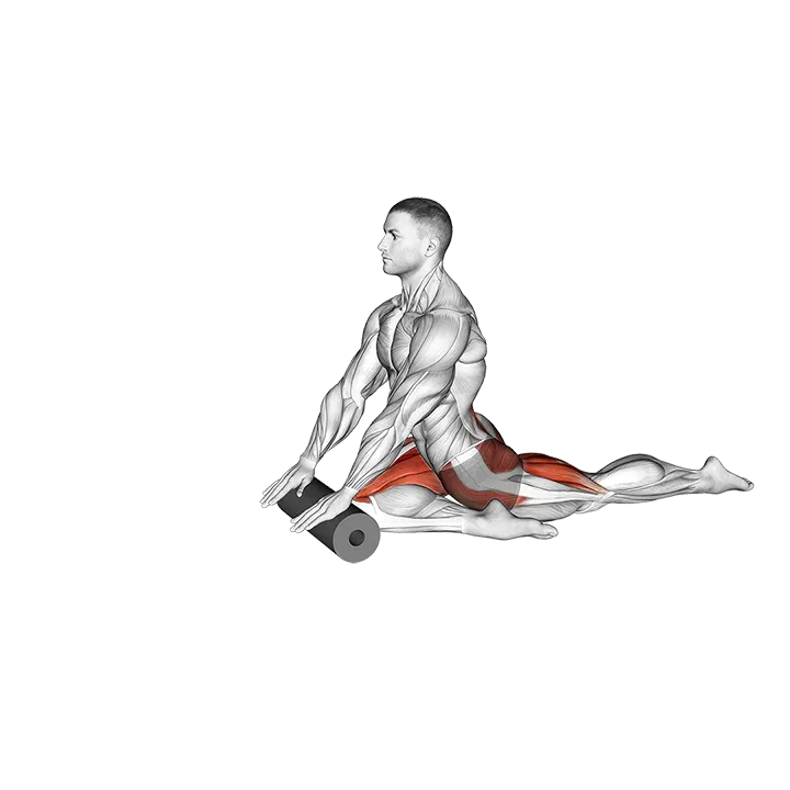 Roll Pigeon Stretch exercise animation (Male)