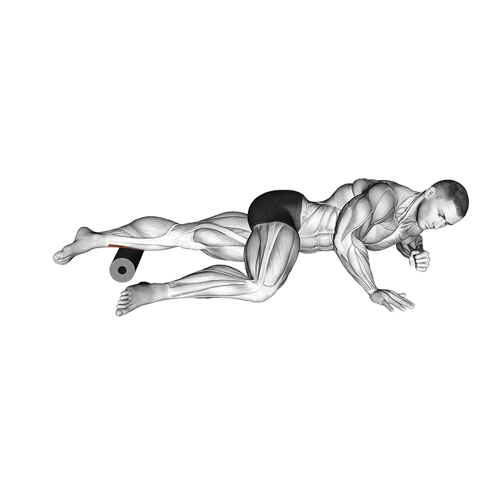 Roll Peroneal (Single Leg) Side Lying on Floor exercise animation (Male)