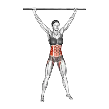 Stick Standing Twist Stretch