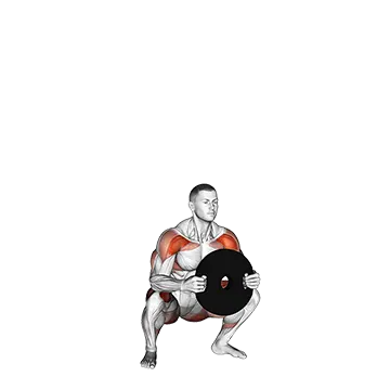 Weighted Full Squat with Overhead Press