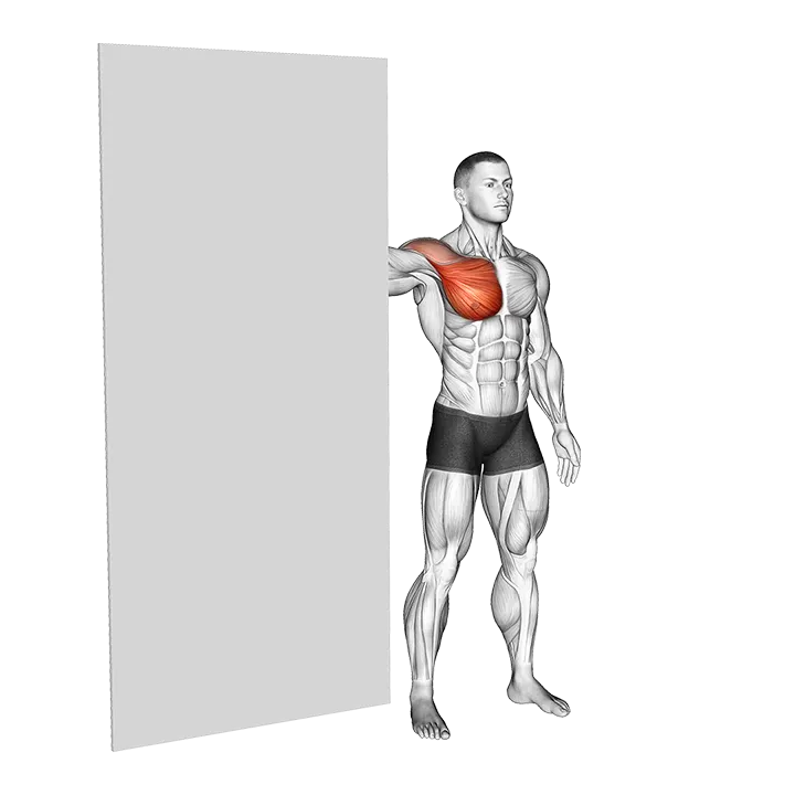 Standing Chest Stretch against Door exercise animation (Male)
