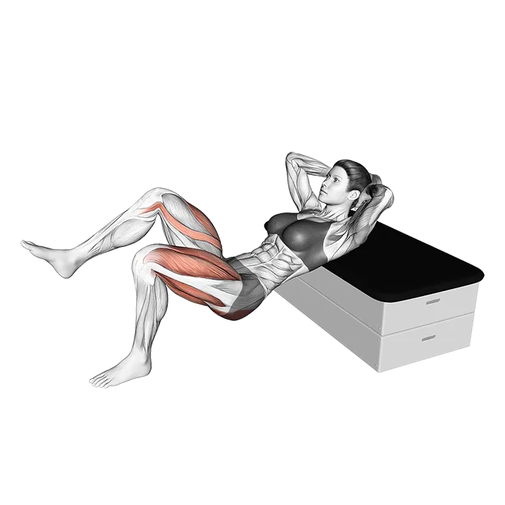 Bodyweight Single Leg Kas Glute Bridge exercise animation (Male)