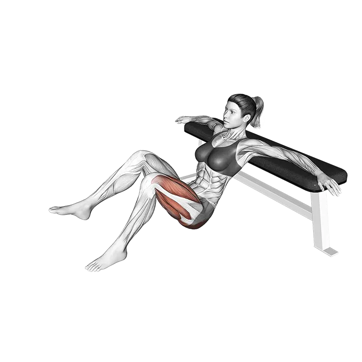 Single Leg Thrusts exercise animation (Female)