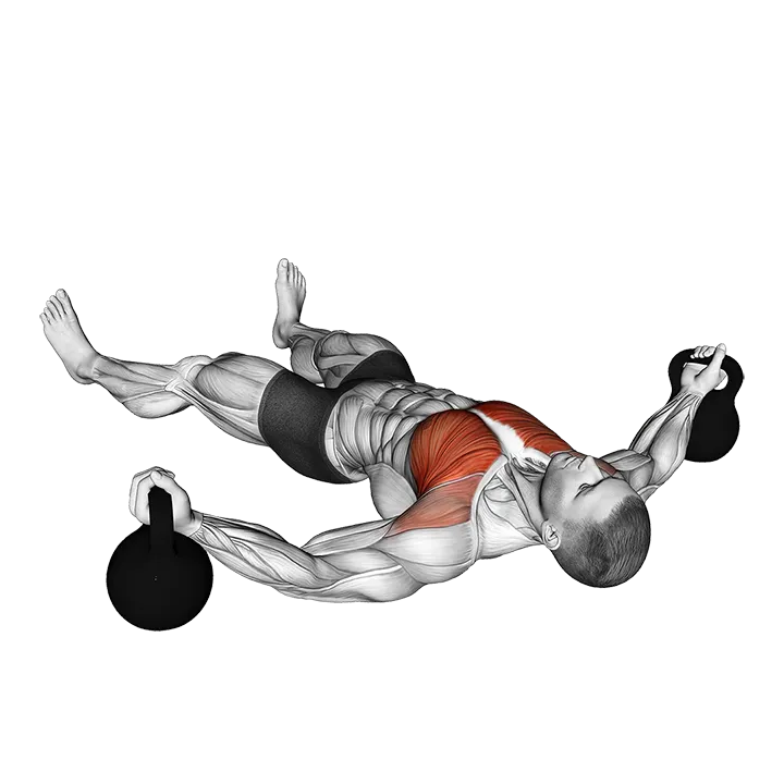 Kettlebell Floor Fly exercise animation (Male)
