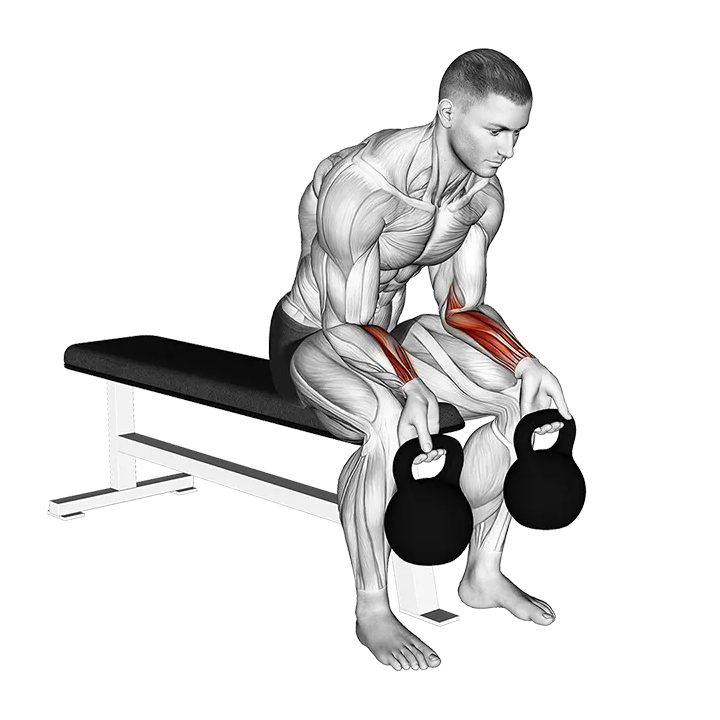 Kettlebell Wrist Curl exercise animation (Male)