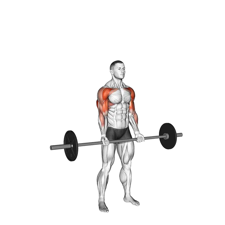 Barbell Curl Press Extension exercise animation (Male)