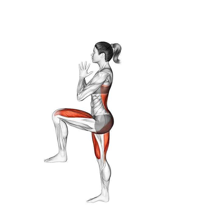 Pyramid Pose exercise animation (Female)