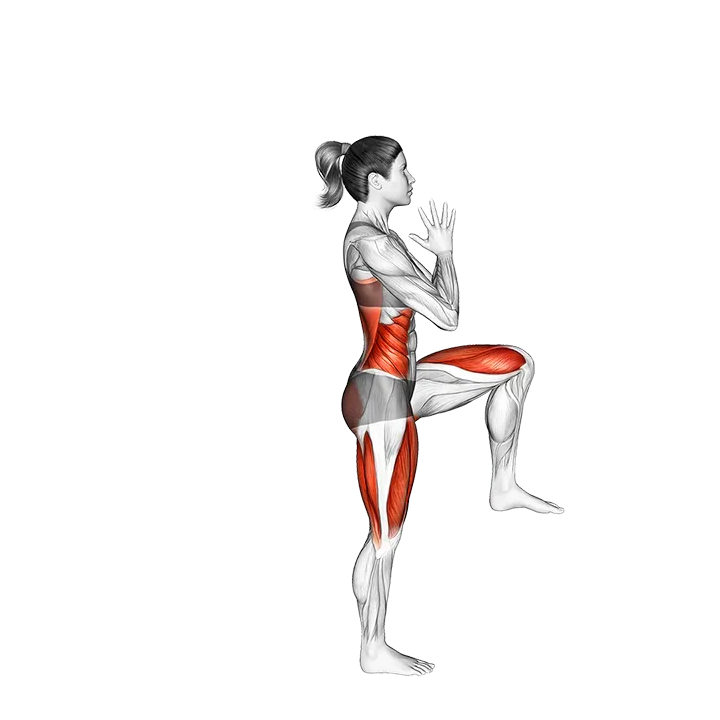Revolved Triangle Pose exercise animation (Female)