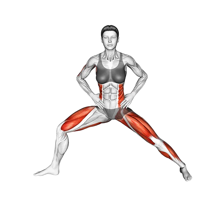 Reverse Warrior Pose exercise animation (Female)