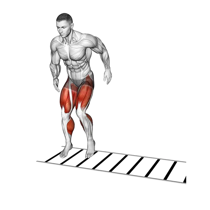 Lateral Ladder Drill exercise animation (Male)