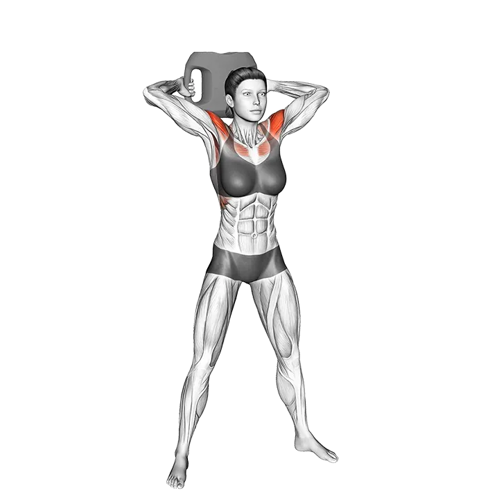 Bottle Weighted Halo exercise animation (Female)