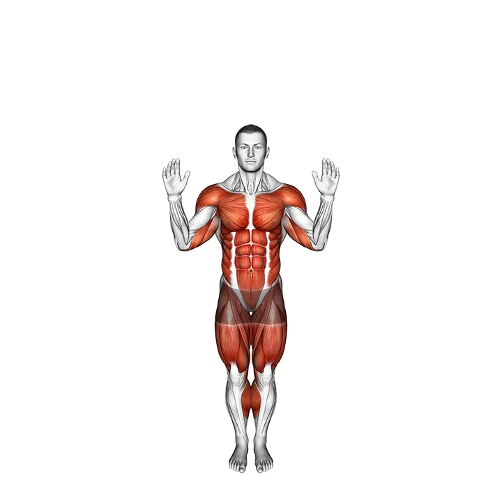 Back Kick Overhead Press exercise animation (Male)