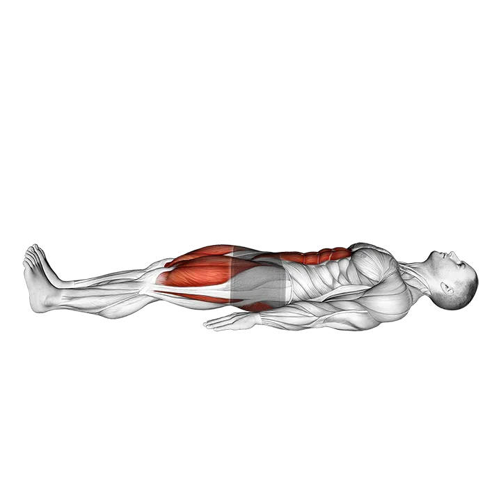 Pavanamuktasana Yoga Pose exercise animation (Male)