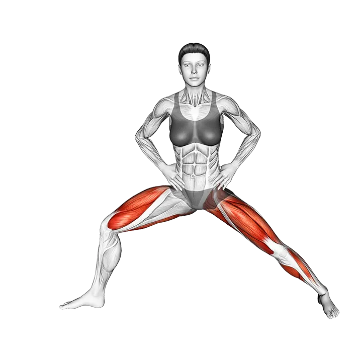 Warrior Pose II exercise animation (Female)