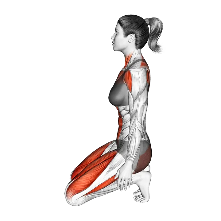 Camel Pose Ustrasana exercise animation (Female)