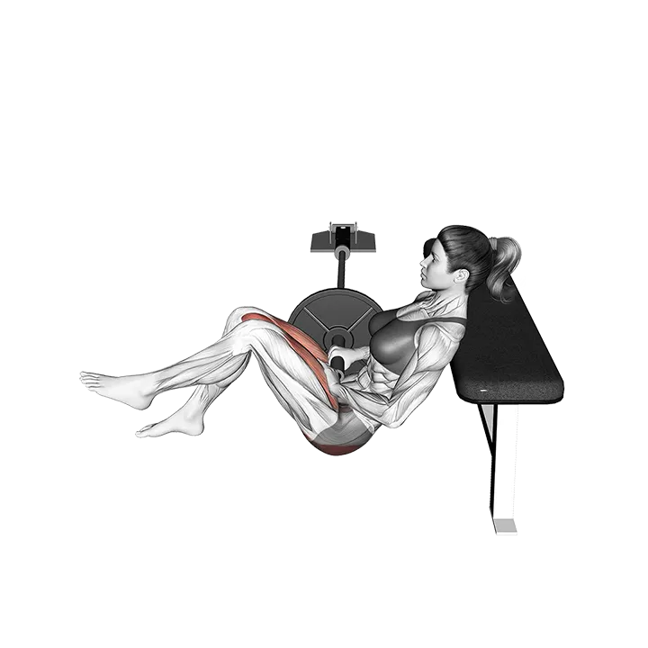 Landmine Single Leg Hip Thrust exercise animation (Female)