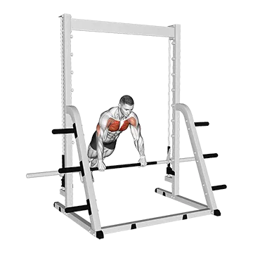 Incline Push-up on a Smith Bar