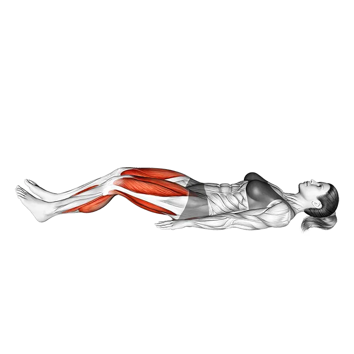 Glute Bridge Walk exercise animation (Female)