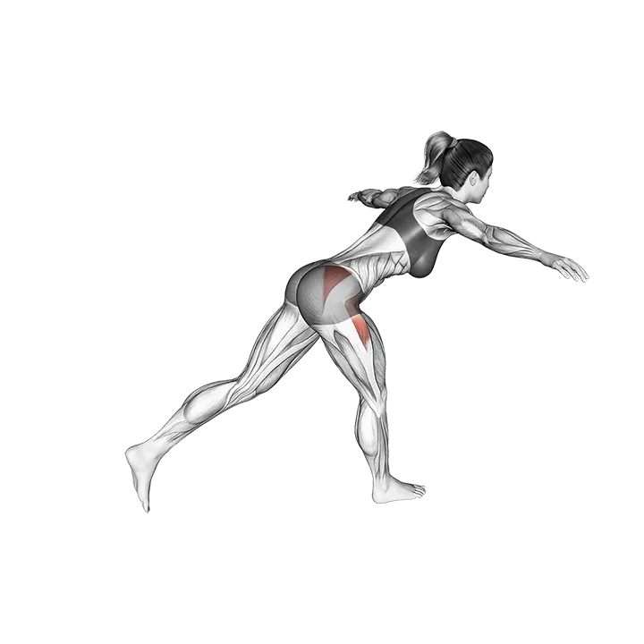 Standing Balance Hip Rotation exercise animation (Female)