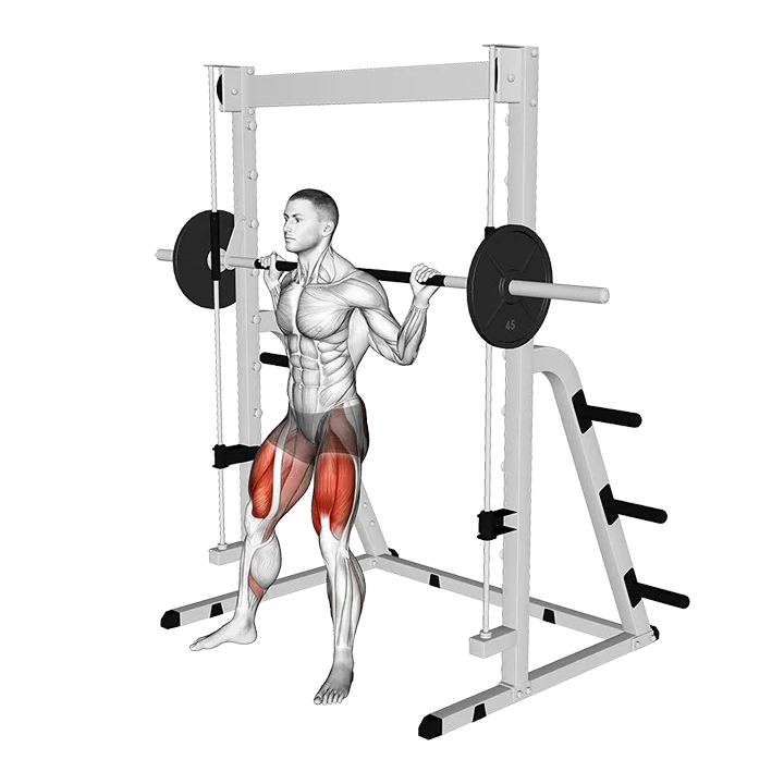 Smith Sumo Chair Squat exercise animation (Male)