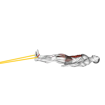 Resistance Band Lying Bent Knee Raise