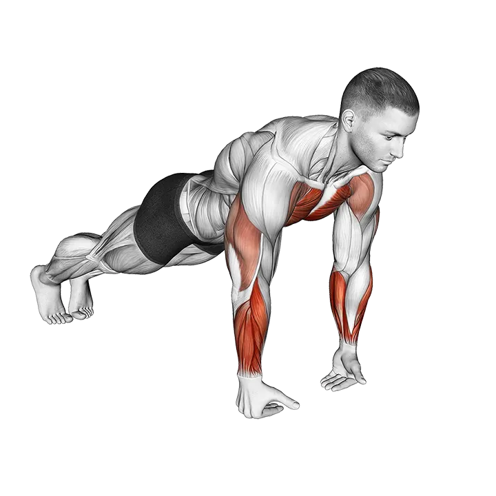 Wrist Full Push-up exercise animation (Male)