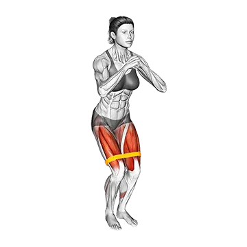 Resistance Band Lateral Step and Squat