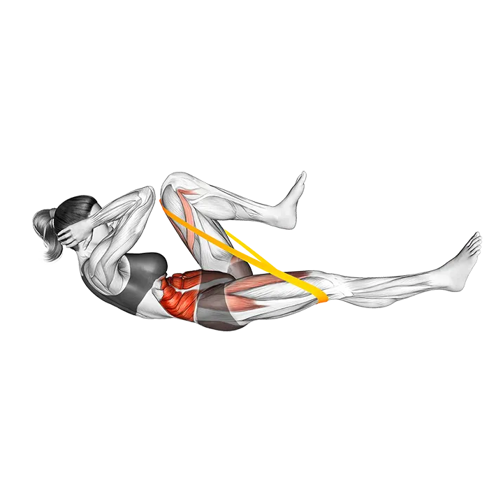 Resistance Band Air Bike (VERSION 2) exercise animation (Female)