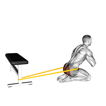 Resistance Band Hip Thrusts on Knees